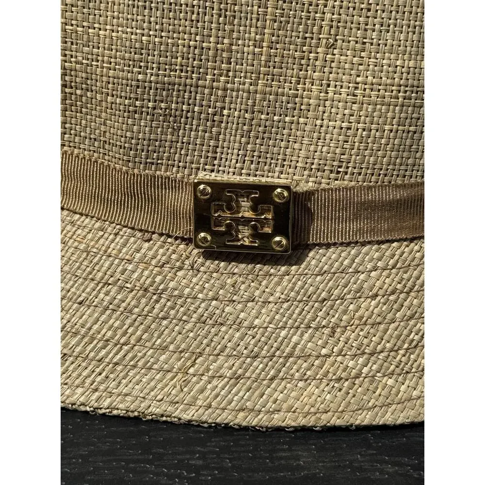 Tory Burch Straw Fedora Hat Lightweight Women's Woven